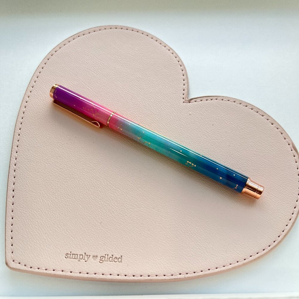 Simply Gilded Celestial Carnival Refillable Ink Pen with rose gold hardware NWOT